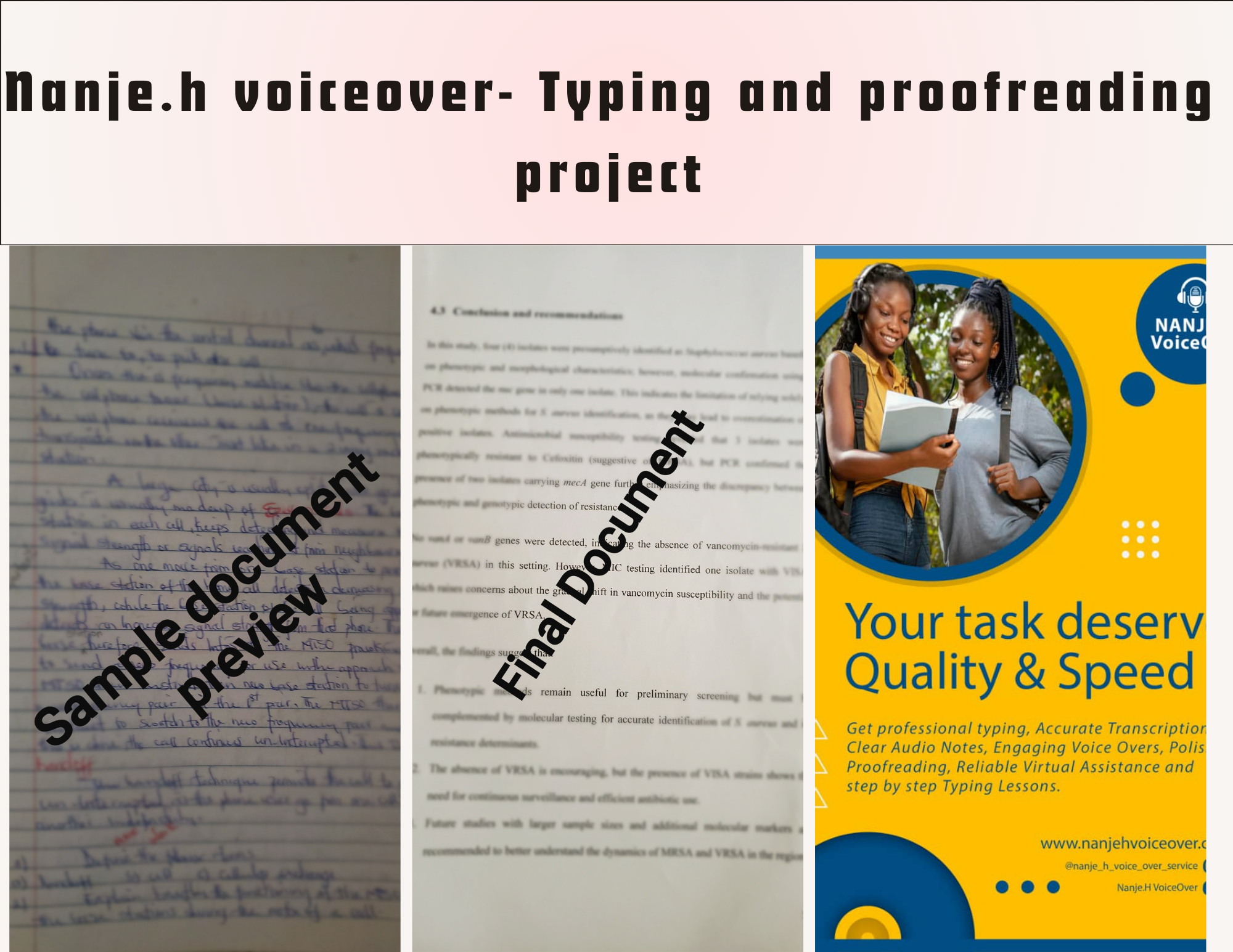 Typing and Proofreading Services